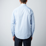 Plaid Cotton Button Down Shirt // Light Blue (39)