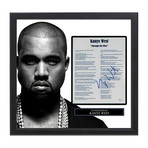 Framed Autographed Lyric Collage // Kanye West