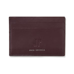 Two Sided Card Case // Smooth Leather (Burgundy)