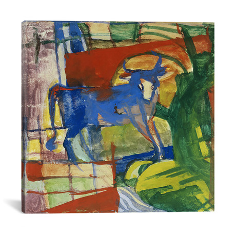Blue Cow, 1914 // Franz Marc (18"W x 18"H x 0.75"D)