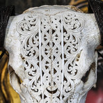 Hand Carved Buffalo Skull // Celtic