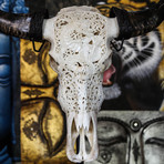 Hand Carved Buffalo Skull // Dragon 2