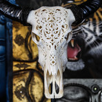Hand Carved Buffalo Skull // Tribal 2