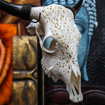 Hand Carved Cow Skull // Celtic 2