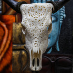 Hand Carved Cow Skull // Heart