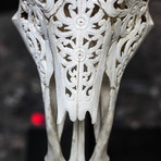 Hand Carved Cow Skull // Tribal 3