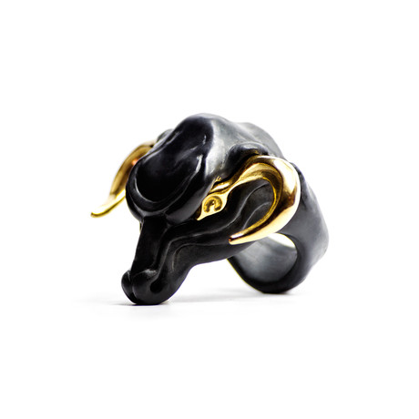 Black Minotaur Ring (Size 5)