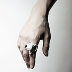 White Minotaur Ring (Size: 8)
