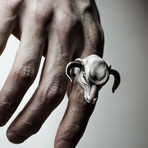 White Minotaur Ring (Size: 13)