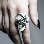 Black Skull + Snake Ring (9)