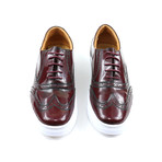 Vino Wingtip Sneakers // Burgundy (US: 10.5)