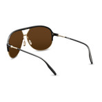 Men's Division Sunglasses // Polished Black + Gold + Bronze