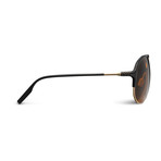 Men's Division Sunglasses // Polished Black + Gold + Bronze