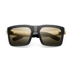Men's Giving Sunglasses // Matte Gray Translucent + Brushed Gold