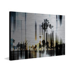 Dusky Beach Palms // Wrapped Canvas (18"W x 12"H x 1.5"D)
