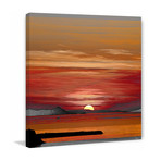 Blood Orange Horizon // Wrapped Canvas (18"W x 18"H x 1.5"D)