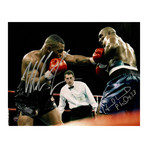 Mike Tyson + Evander Holyfield Dual Signed Framed Photo