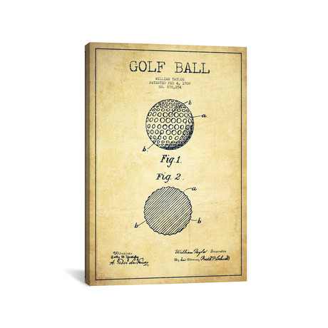 Golf Ball // Vintage (18"W x 26"H x 0.75"D)