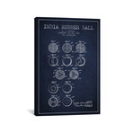 India Rubber Ball // Navy Blue (18"W x 26"H x 0.75"D)