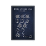 India Rubber Ball // Navy Blue (18"W x 26"H x 0.75"D)