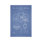 Louis Olson Ice Or Snow Vehicle Patent Sketch (18"W x 26"H x 0.75"D)