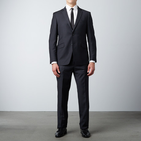 Slim Fit Single Breasted 2-Piece Suit // Charcoal (US: 38R)