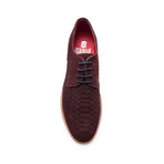 Snake Embossed Belted Leather Blucher // Bordeaux (Euro: 40)