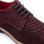 Snake Embossed Belted Leather Blucher // Bordeaux (Euro: 43)