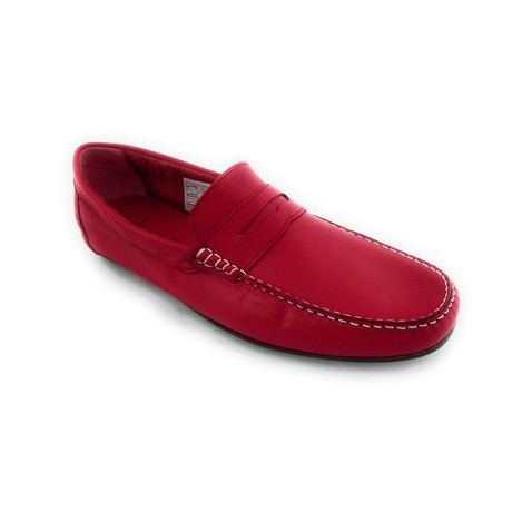 Smooth Leather Moccasin // Red (Euro: 40)