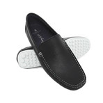 Smooth Grain Leather Moccasin // Navy (Euro: 44)