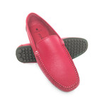 Smooth Grain Leather Moccasin // Red (Euro: 40)