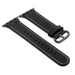 Dassari // Distressed Leather Apple Watch Strap // Black (38mm)