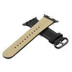 Dassari // Distressed Leather Apple Watch Strap // Black (38mm)