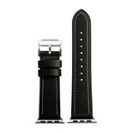 Dassari // Smooth Leather Apple Watch Strap // Black (38mm)