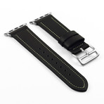 Dassari // Smooth Leather Apple Watch Strap // Black (38mm)