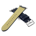 Dassari // Smooth Leather Apple Watch Strap // Blue (38mm)