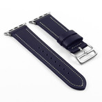 Dassari // Smooth Leather Apple Watch Strap // Blue (38mm)