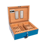 Donovan Large Cigar Humidor Box (Blue)