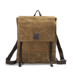 Tyne Foldtop Cityscape Backpack // Tan