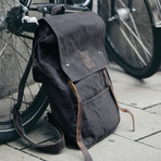 Tyne Foldtop Cityscape Backpack // Black