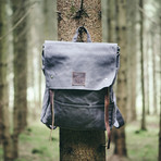 Tyne Foldtop Cityscape Backpack // Grey