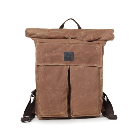 Eden Rolltop Weekender Backpack // Tan