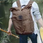 Eden Rolltop Weekender Backpack // Tan