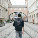 Eden Rolltop Weekender Backpack // Black