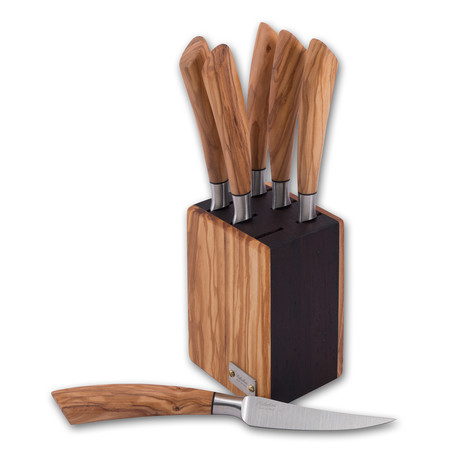 Cube Block + Set of 6 Knives