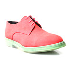Contrast Sole Lace-Up Suede Derby // Red (Euro: 40)