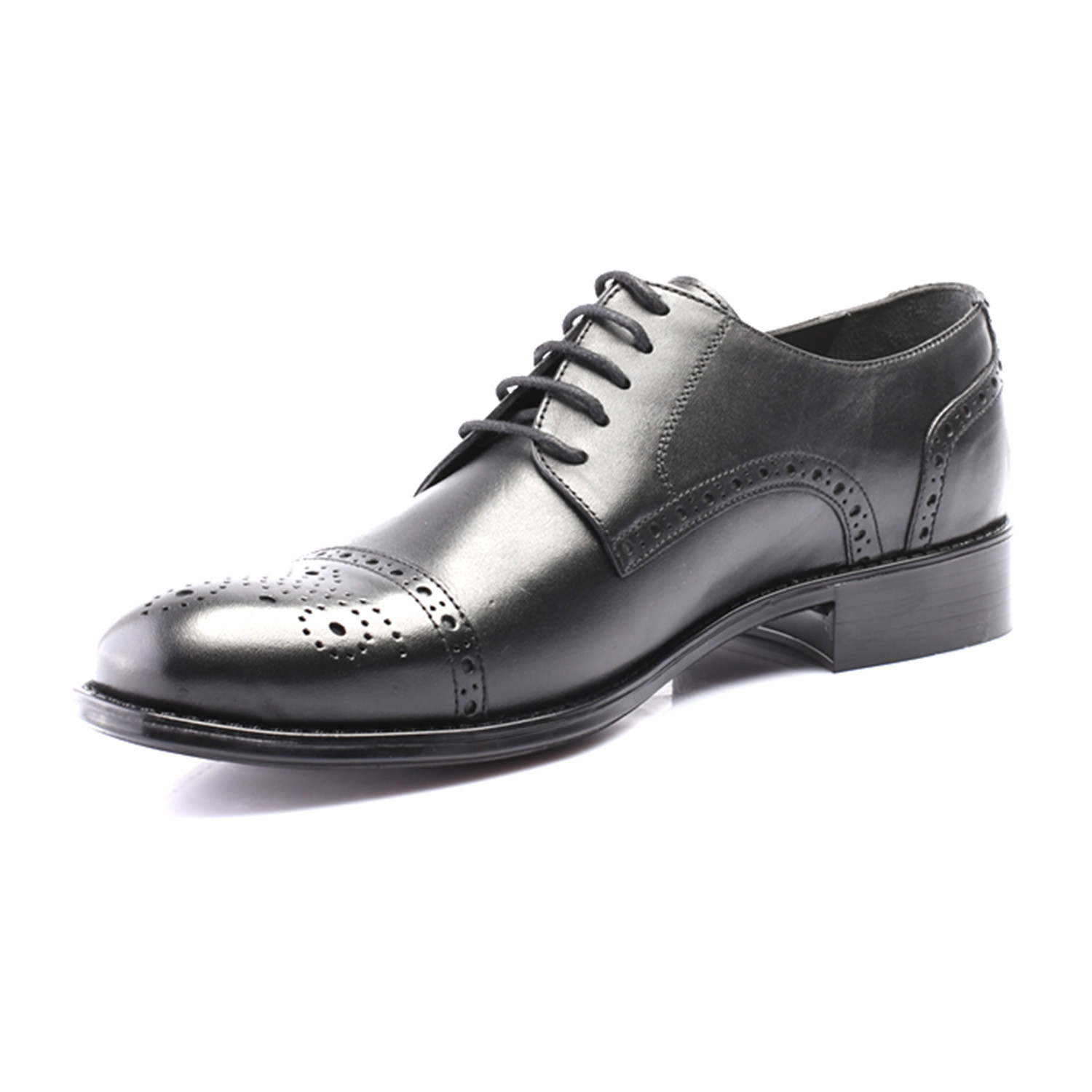 Perforated Captoe Brogue Derby // Black (Euro: 40) - Eskina - Touch of ...