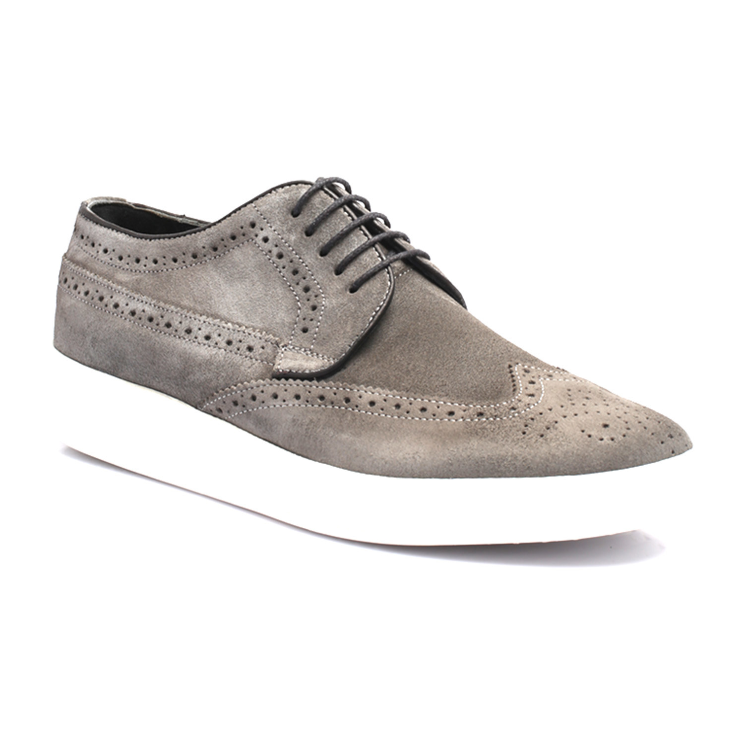 grey suede wingtips