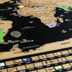 Travel Tracker Map® // Black