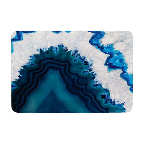 Blue Geode // Bath Mat (17" L x 24"W)